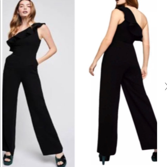 Black BCBG One Shoulder Jumpsuit - Picture 3 of 3